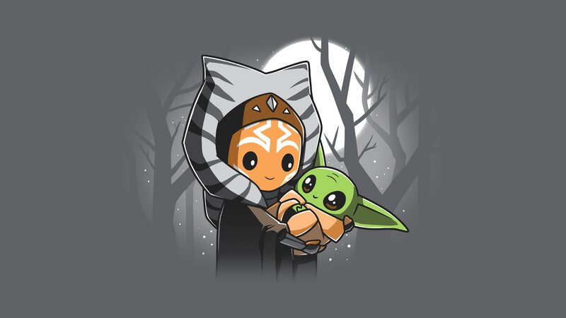 Ahsoka Tano Holding Grogu