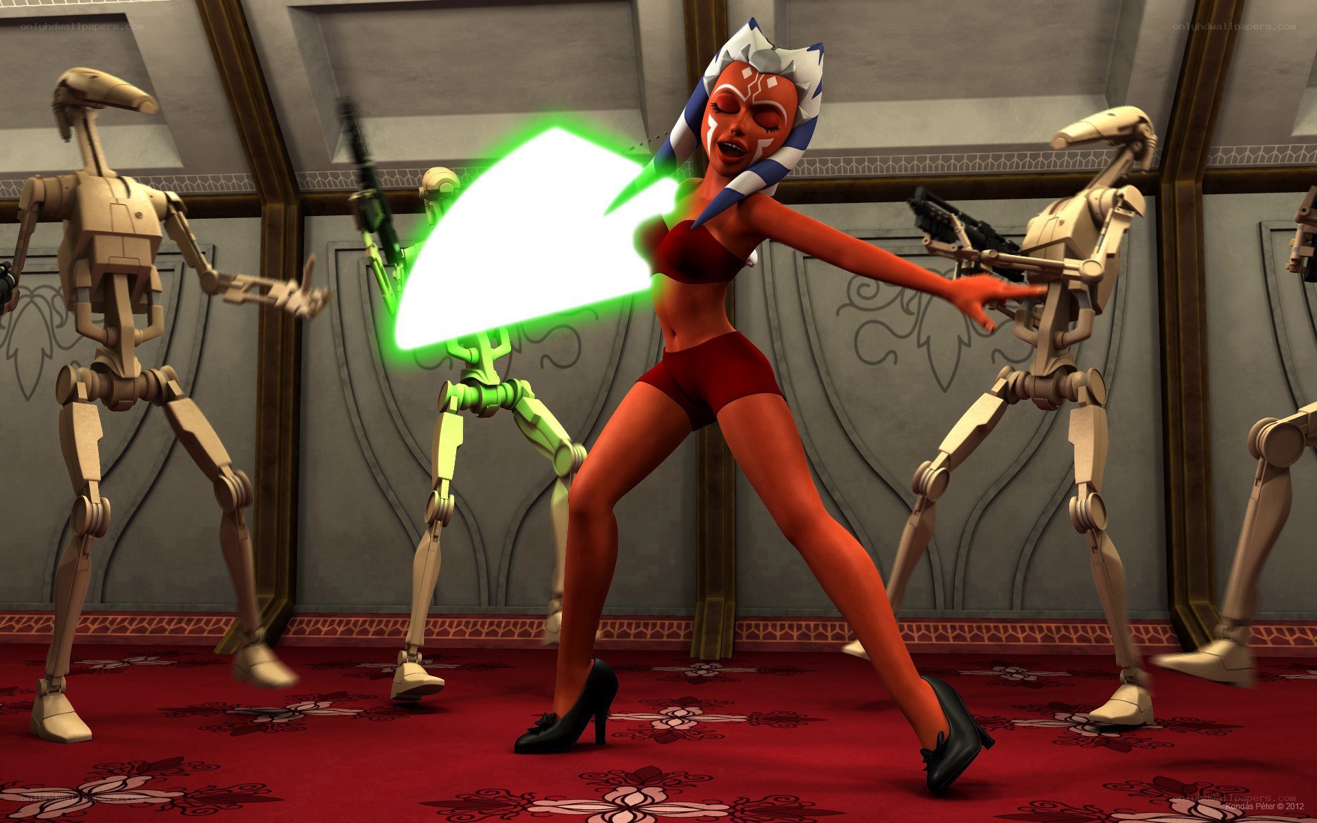 Ahsoka Tano in a dance pose