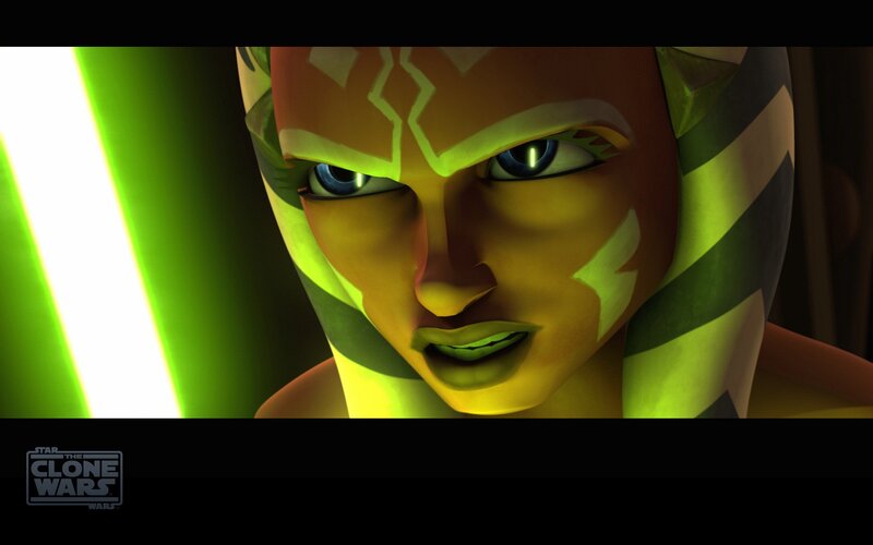 Ahsoka Tano with green lightsaber