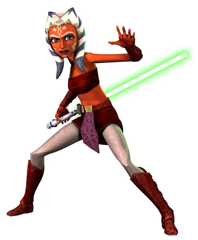 Ahsoka Tano with green lightsaber