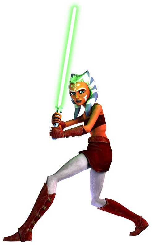 Ahsoka Tano with green lightsaber