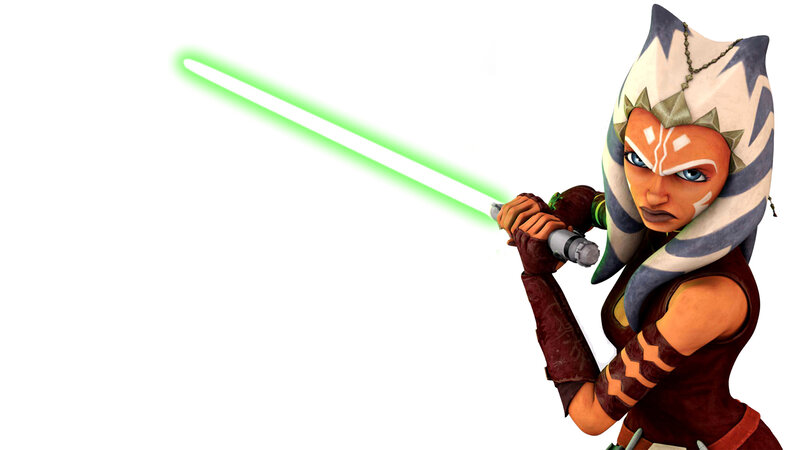 Ahsoka Tano with green lightsaber