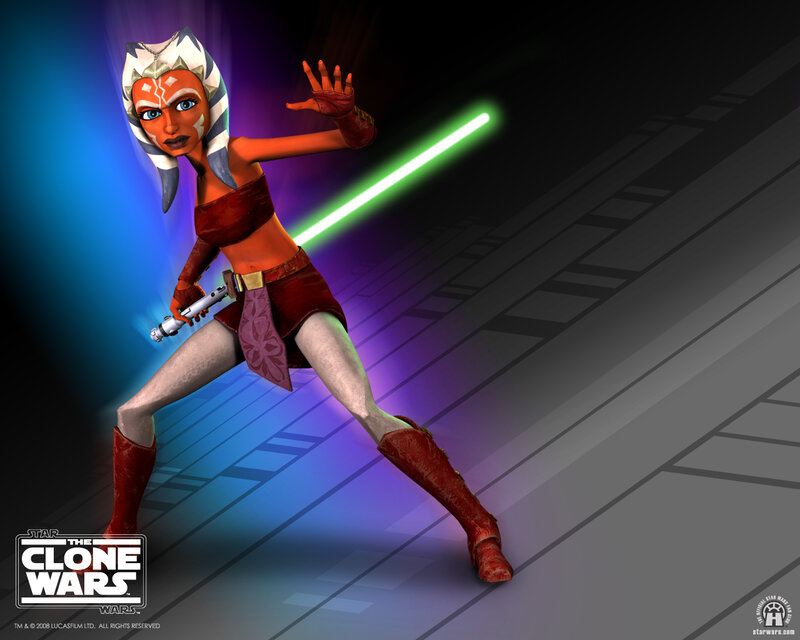 Ahsoka Tano with green lightsaber