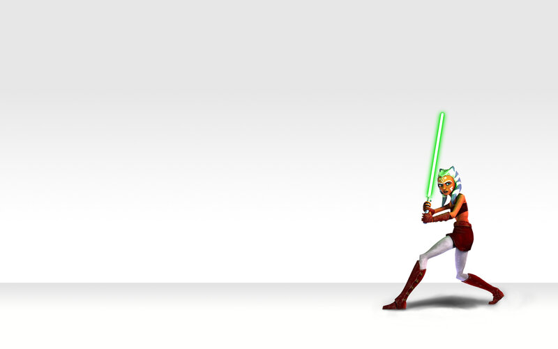 Ahsoka Tano with green lightsaber