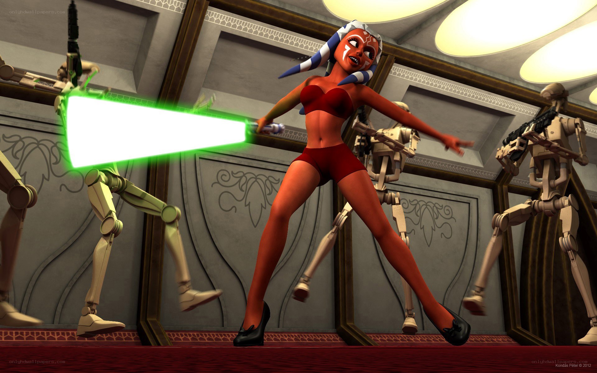 Ahsoka Tano with lightsaber