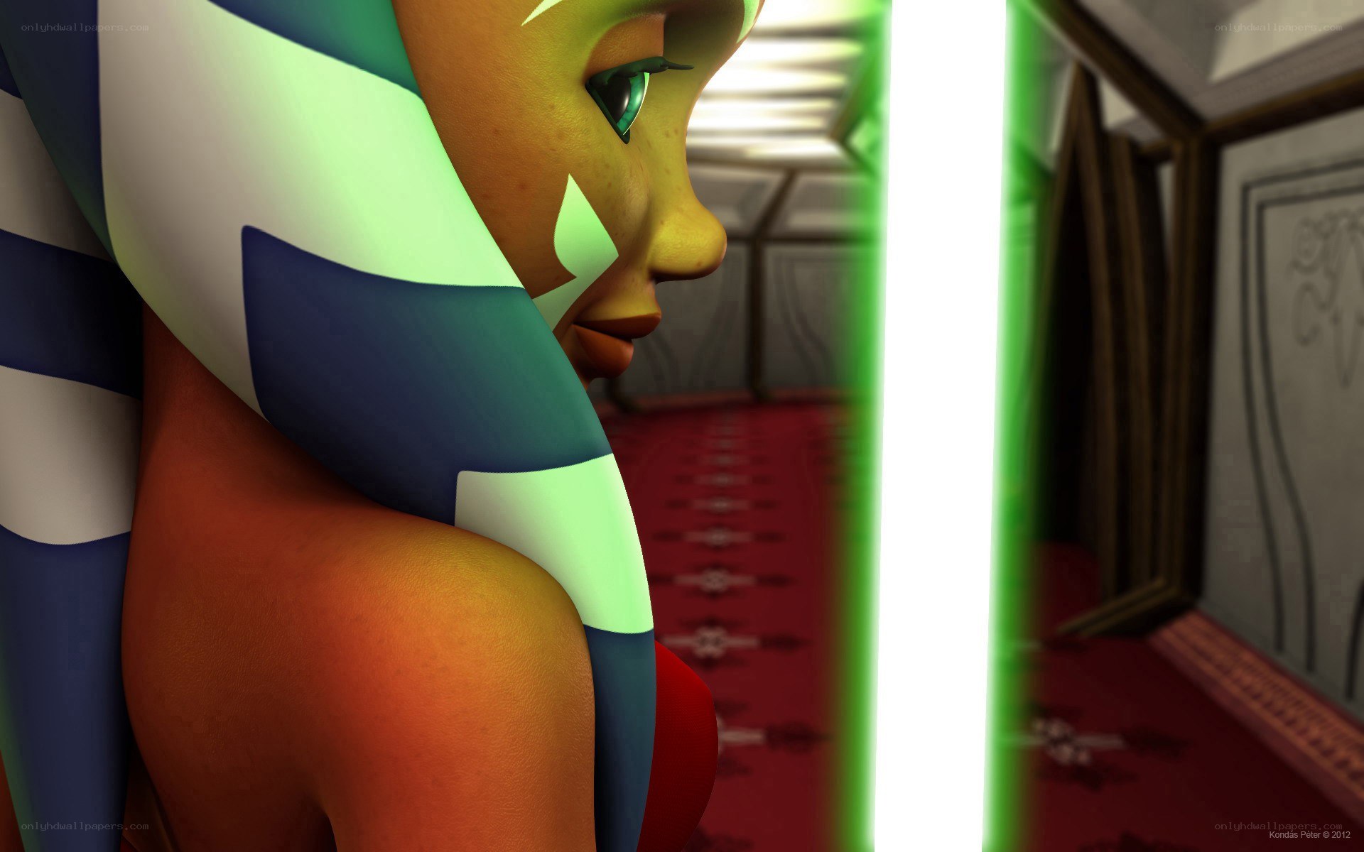 Ahsoka Tano with lightsaber