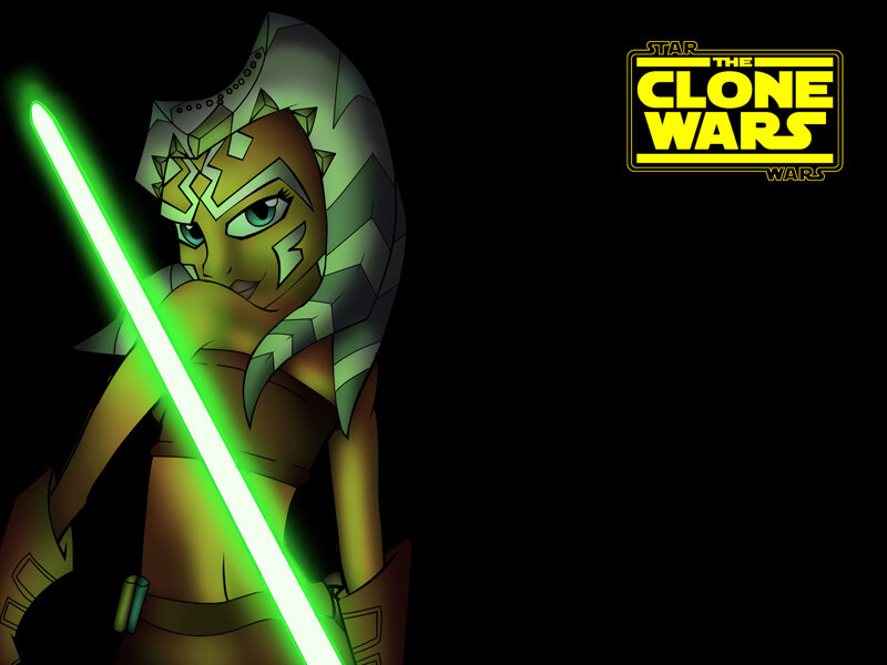 Ahsoka Tano with Lightsaber — Green