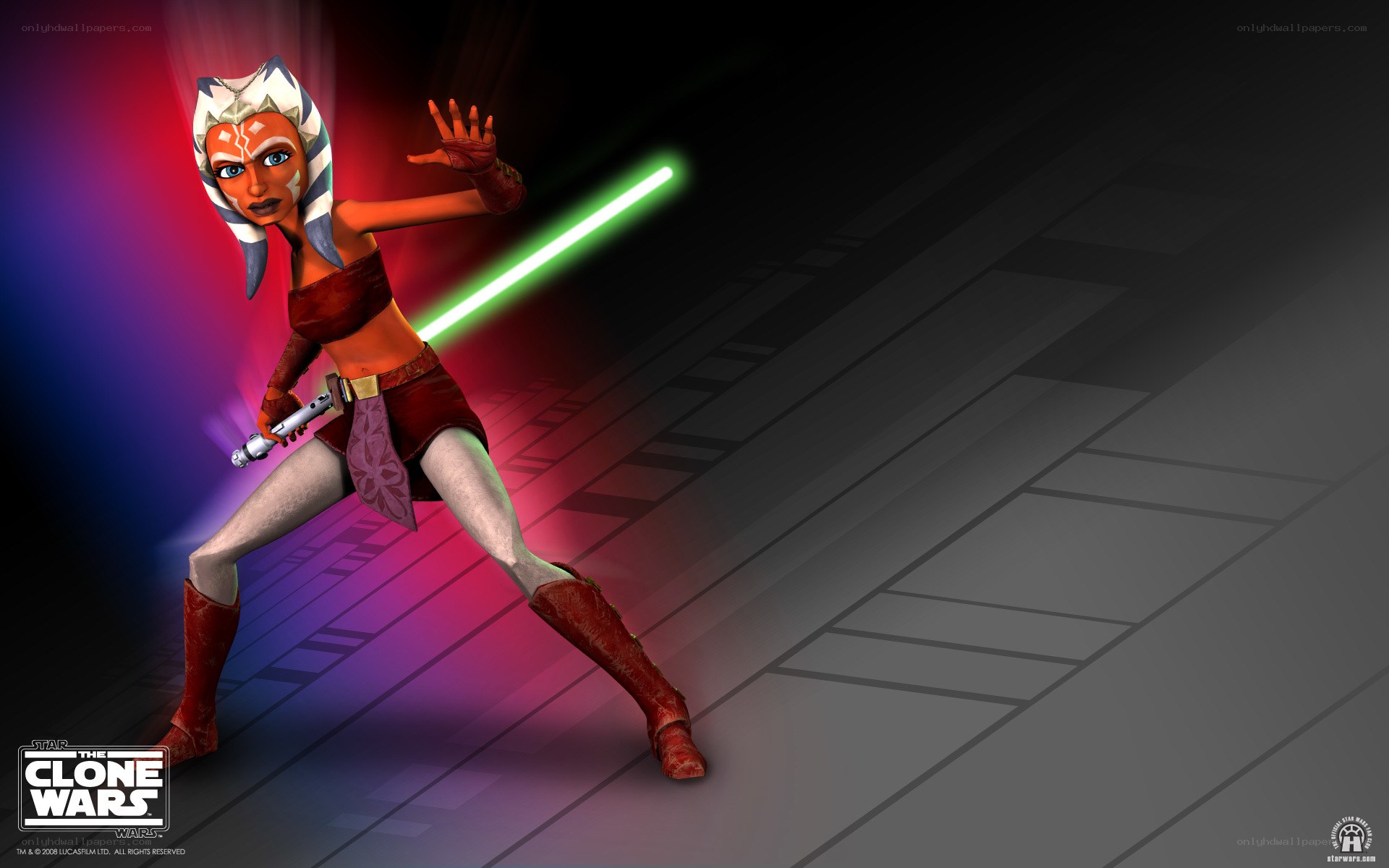 Ahsoka Tano with lightsaber