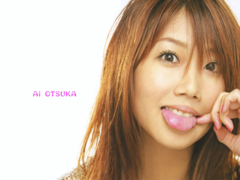 Ai Otsuka sticking out tongue