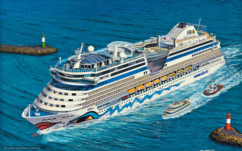 AIDA cruise ship at sea