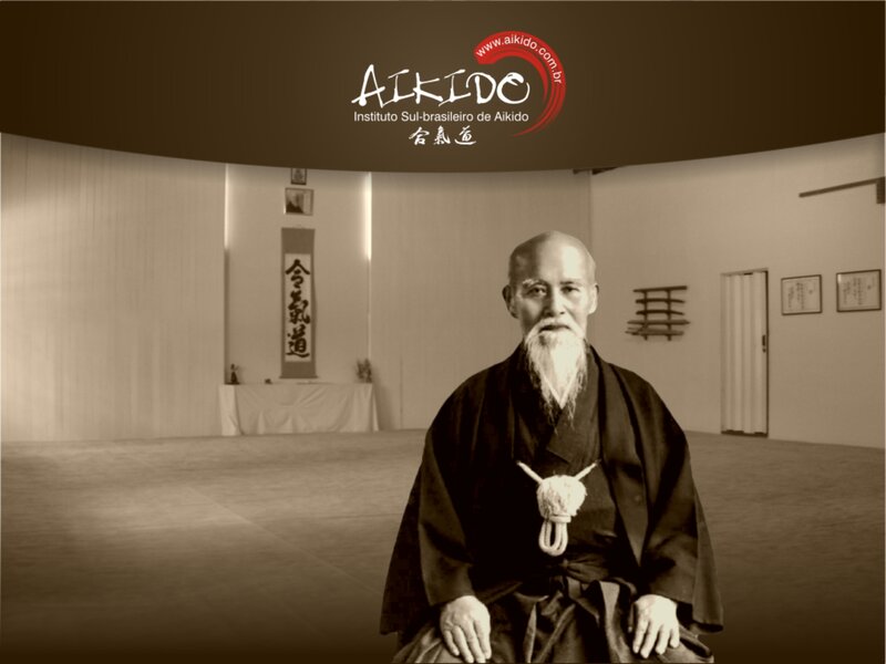 Aikido master in dojo