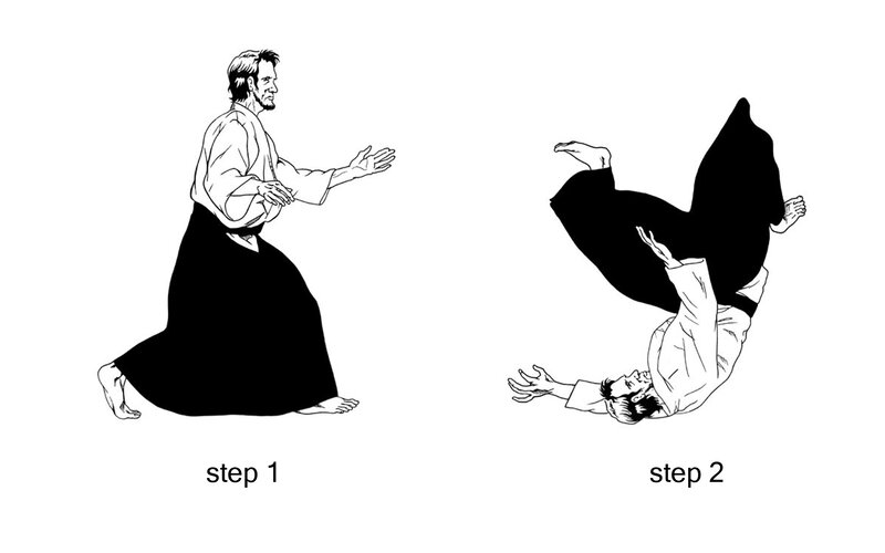 Aikido throw demonstration