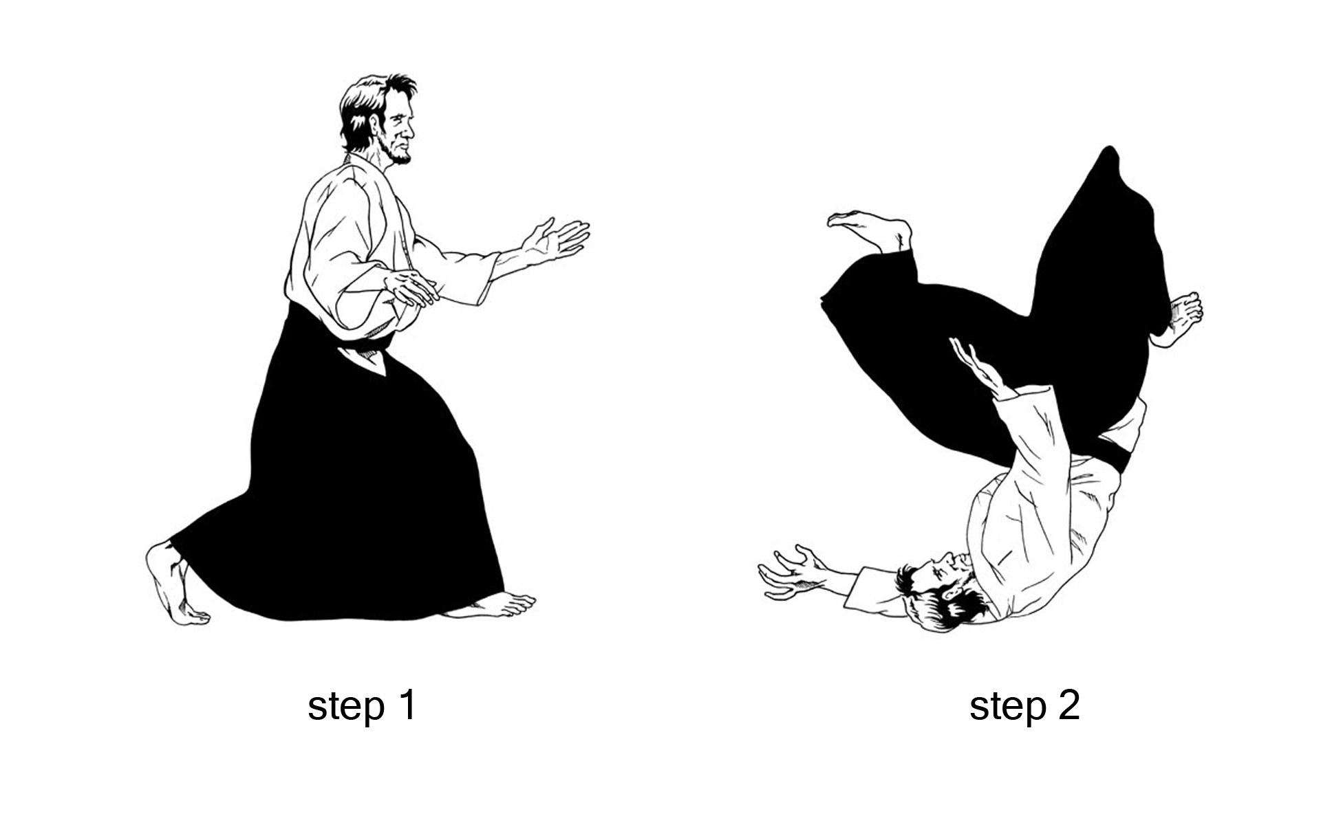 Aikido throw demonstration