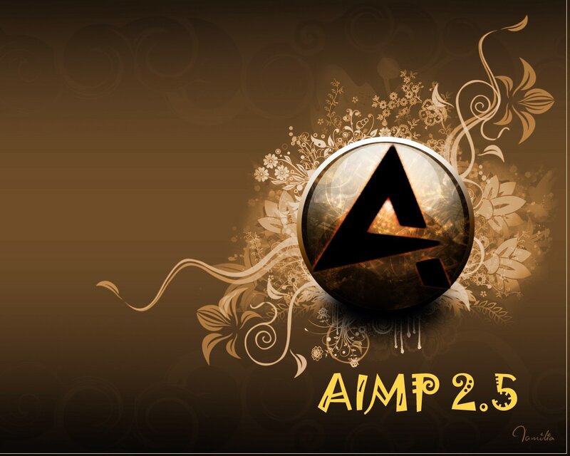 AIMP 2.5 logo wallpaper