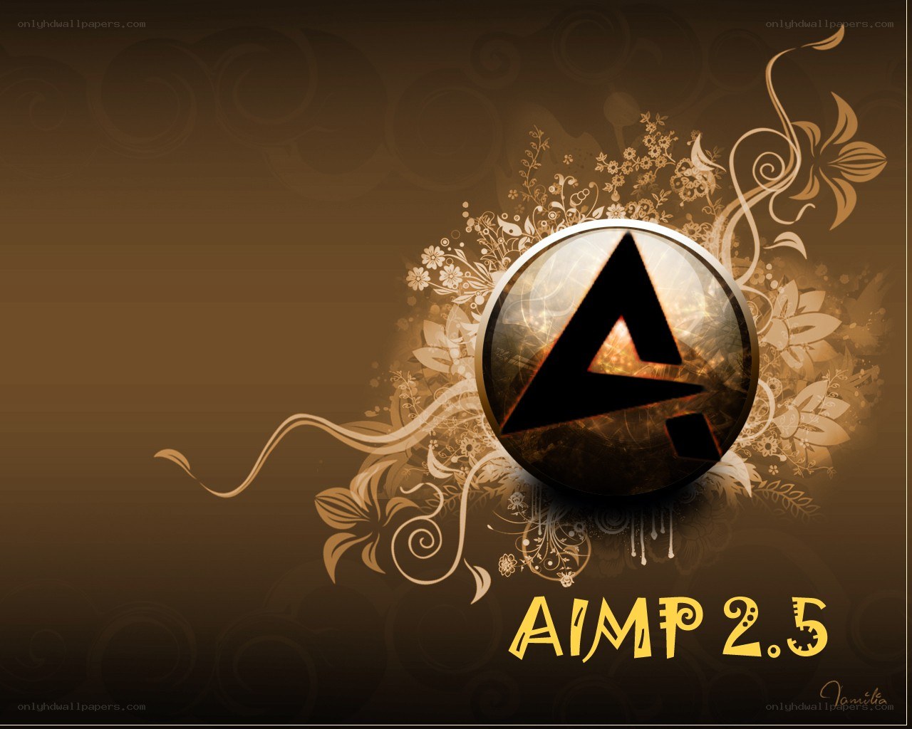 AIMP 2.5 logo wallpaper