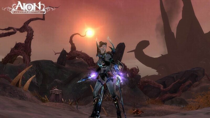 Aion character in a desolate landscape