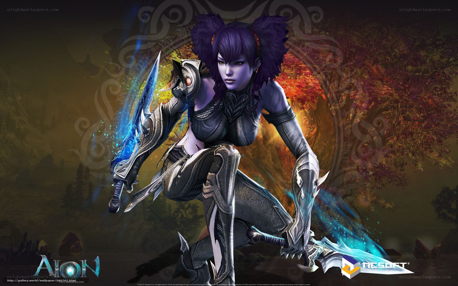 Aion character in combat stance