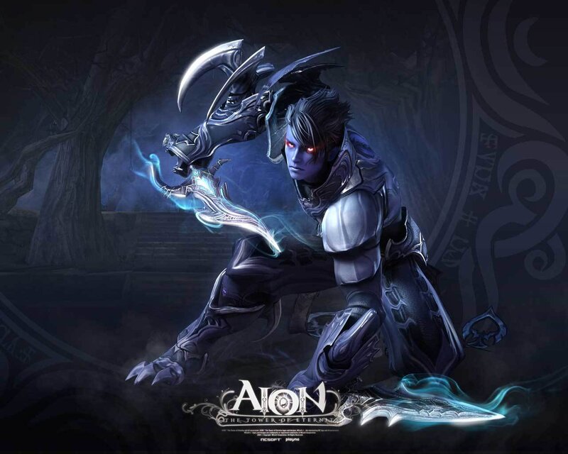 Aion character in dark armor
