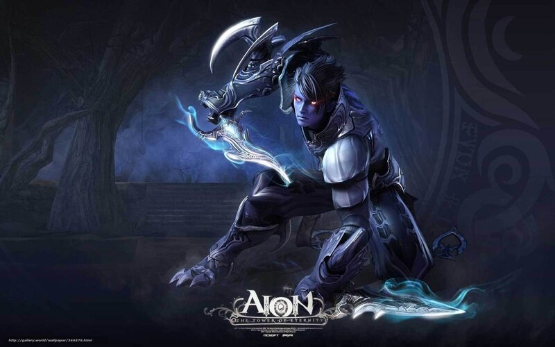 Aion character in dark forest