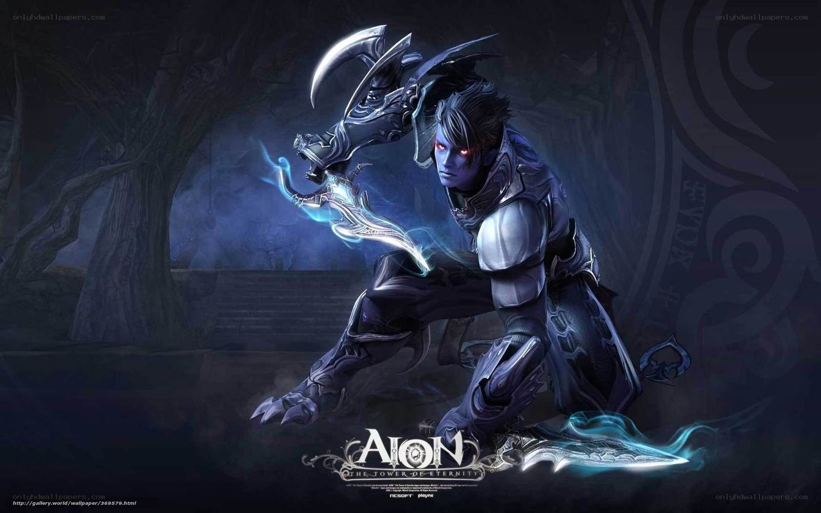 Aion character in dark forest