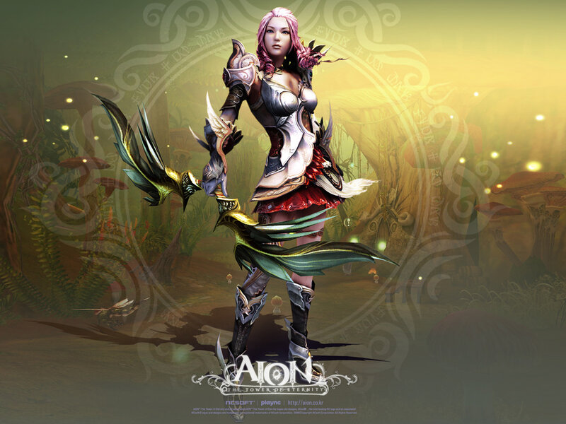Aion character in fantasy forest