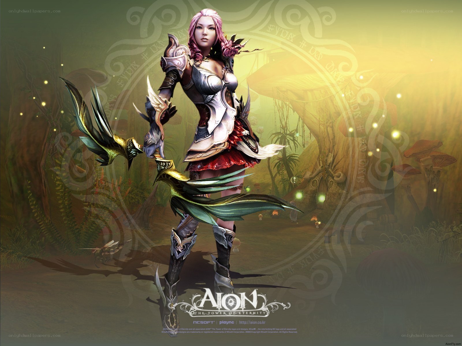 Aion character in fantasy forest
