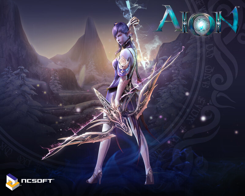 Aion character in fantasy landscape
