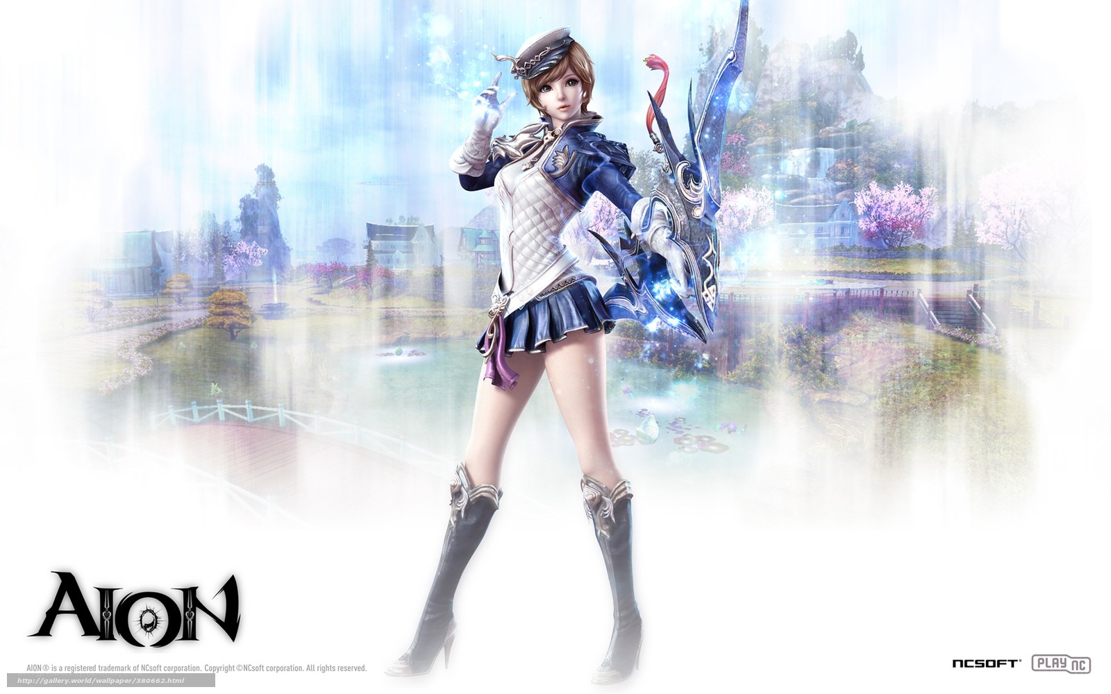 Aion character in fantasy landscape
