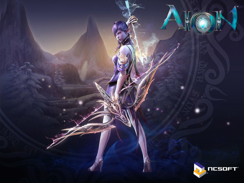Aion character in snowy landscape