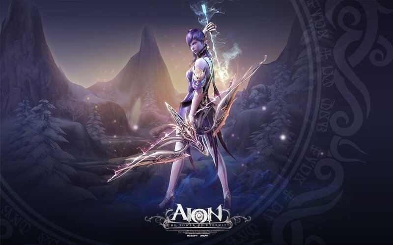 Aion character in snowy landscape