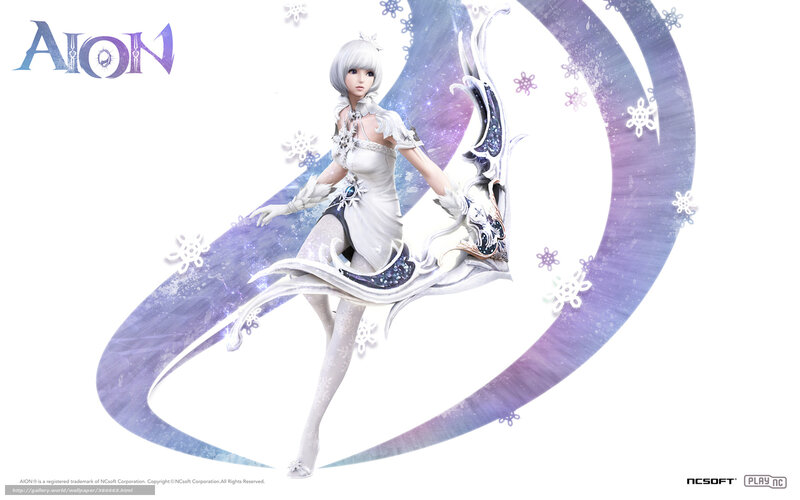 Aion character in winter attire