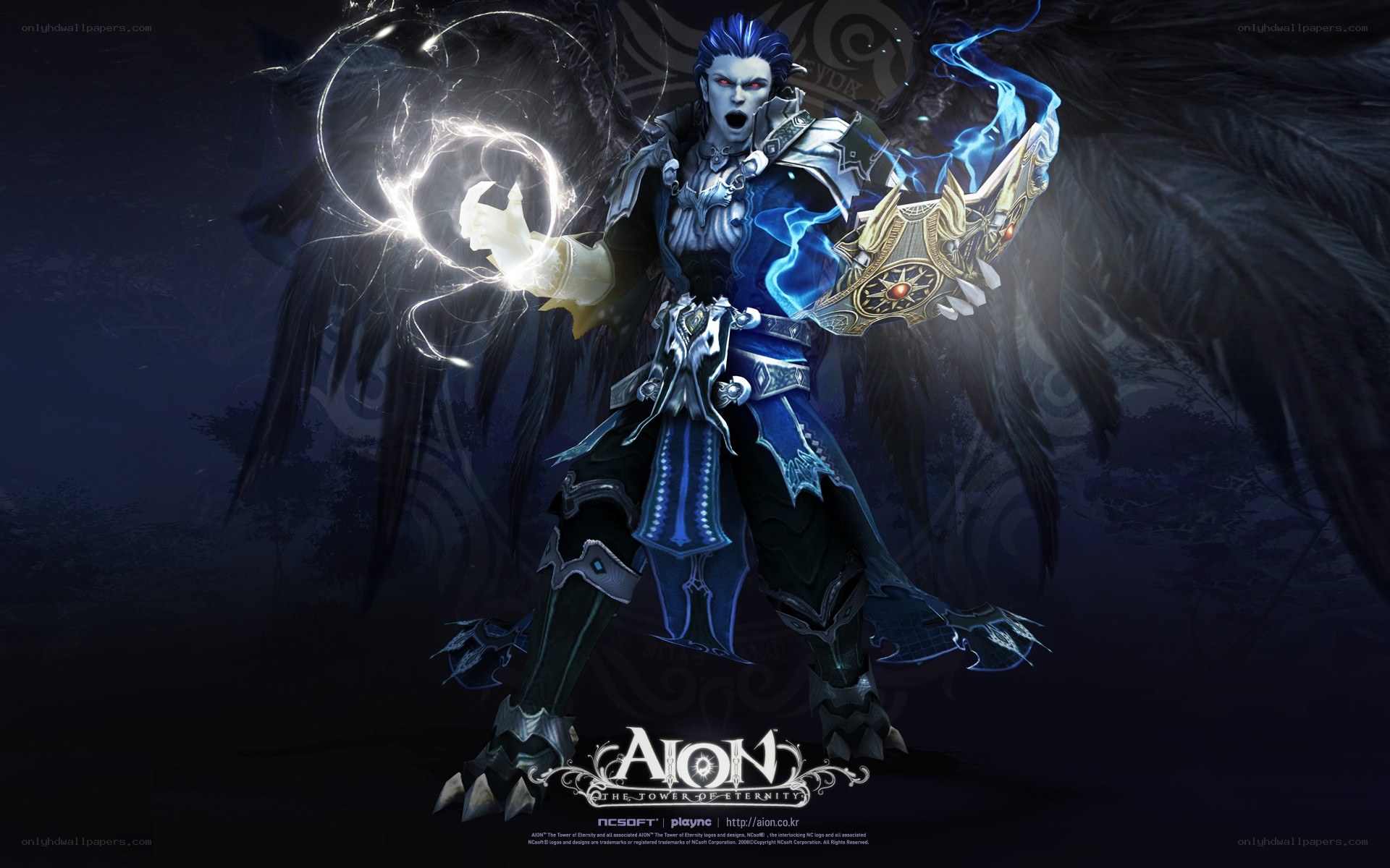 Aion character with dark wings