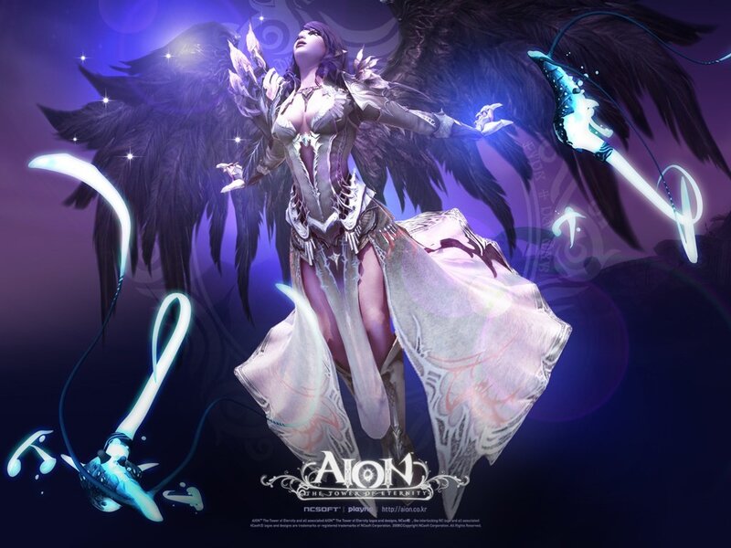 Aion character with dark wings