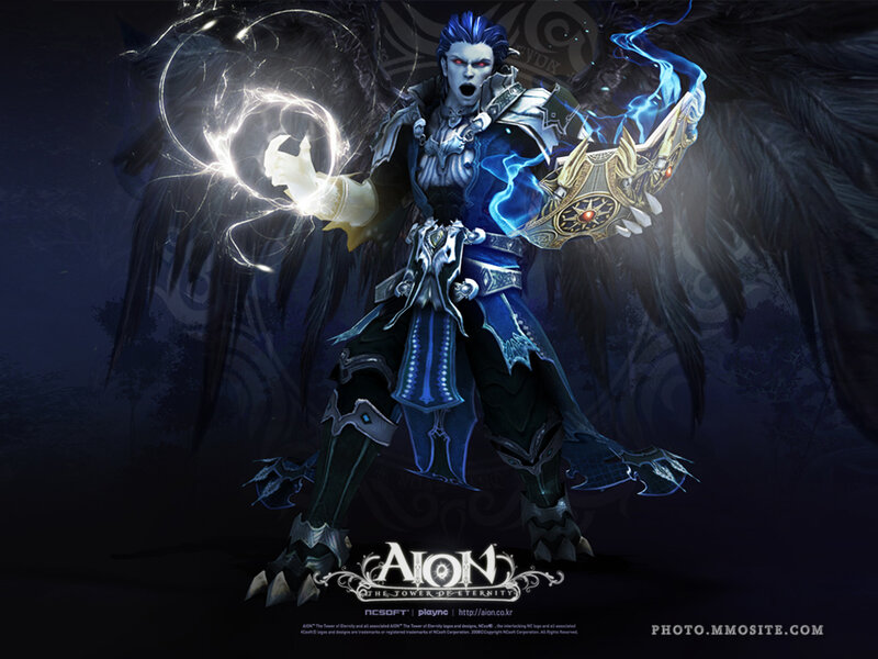 Aion character with dark wings