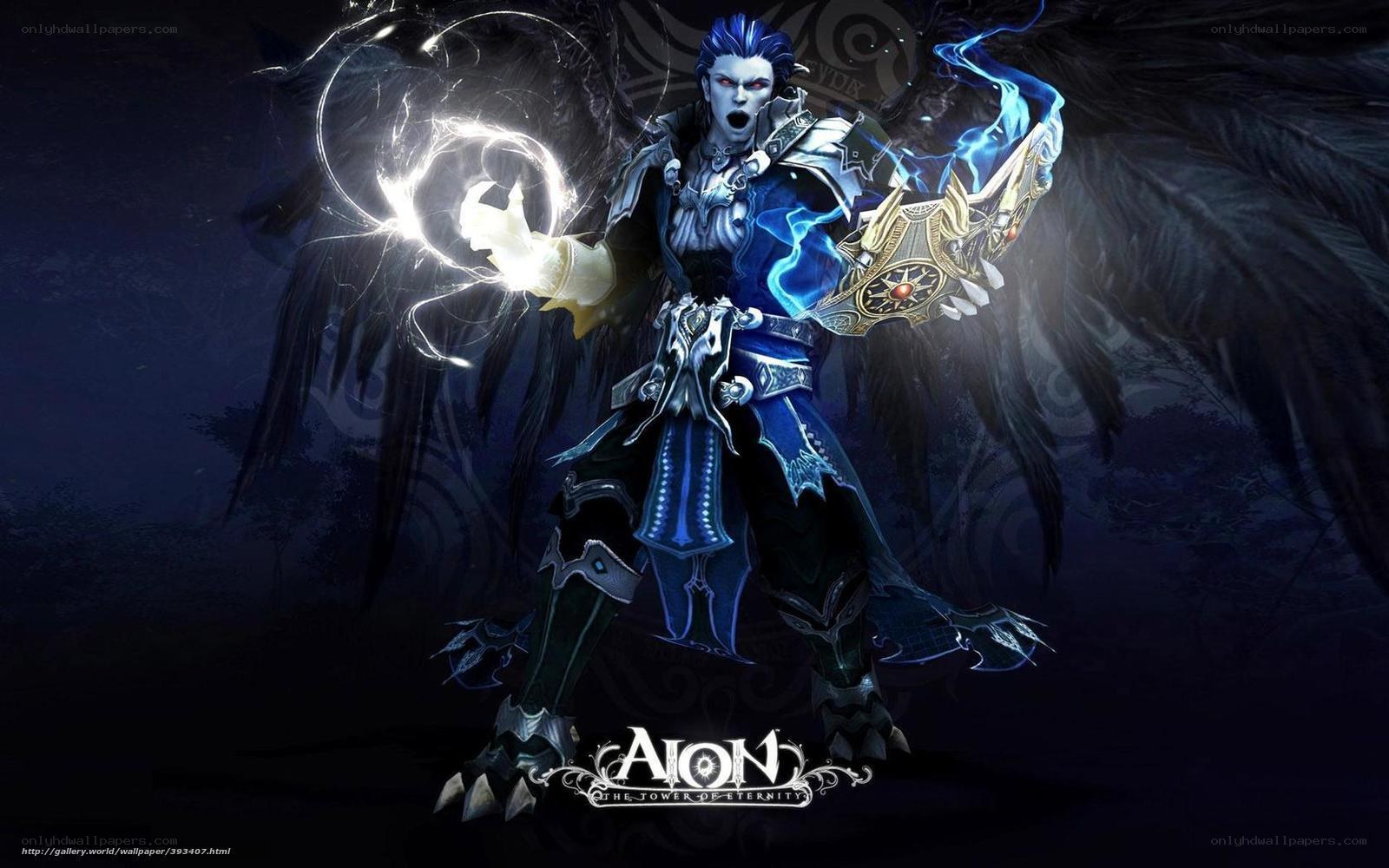 Aion character with dark wings