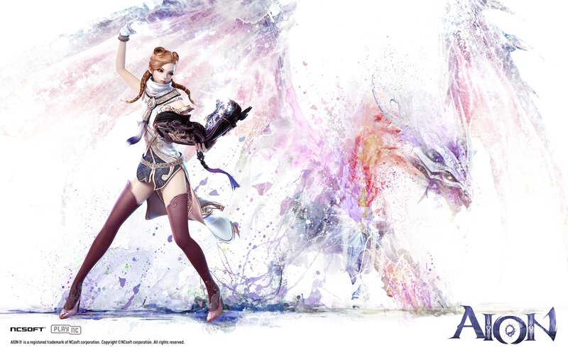 Aion character with dragon