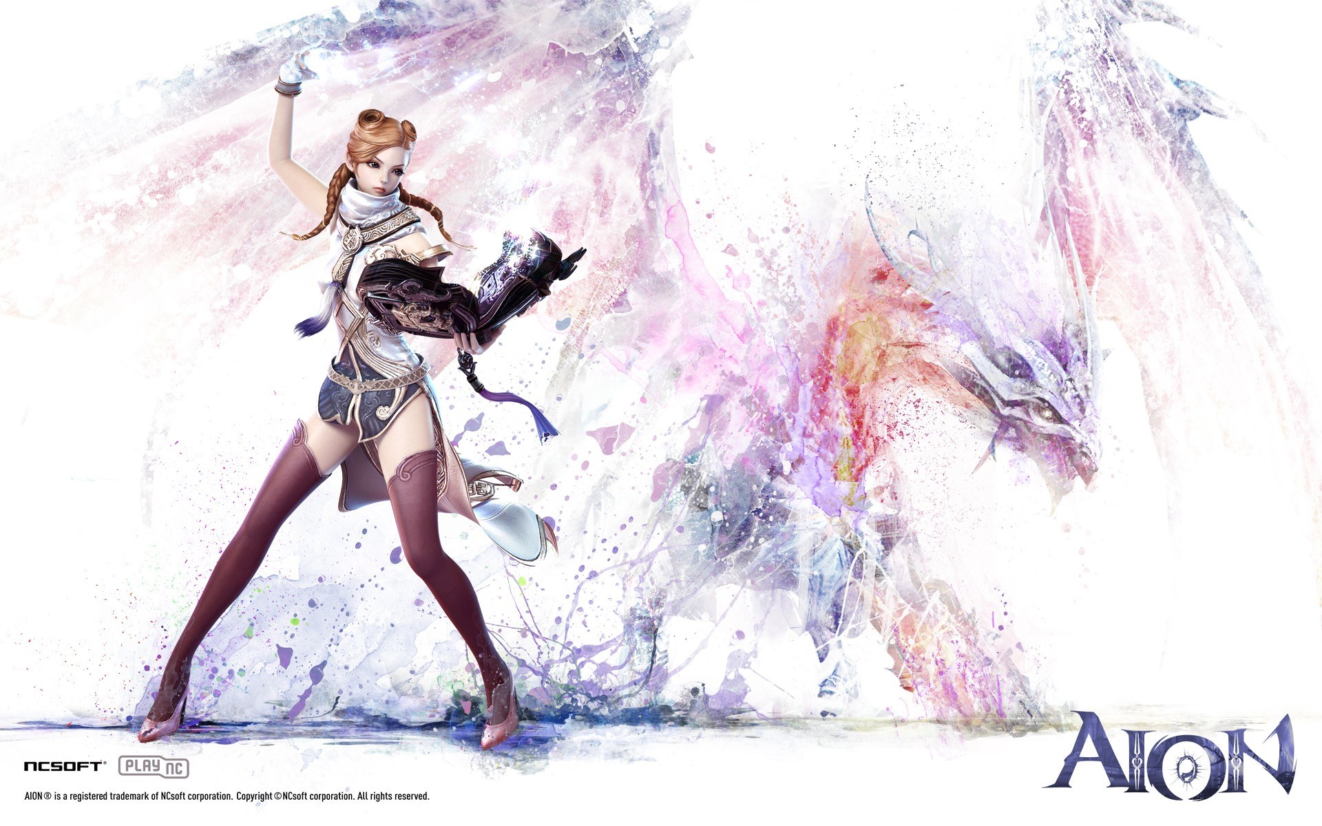 Aion character with dragon
