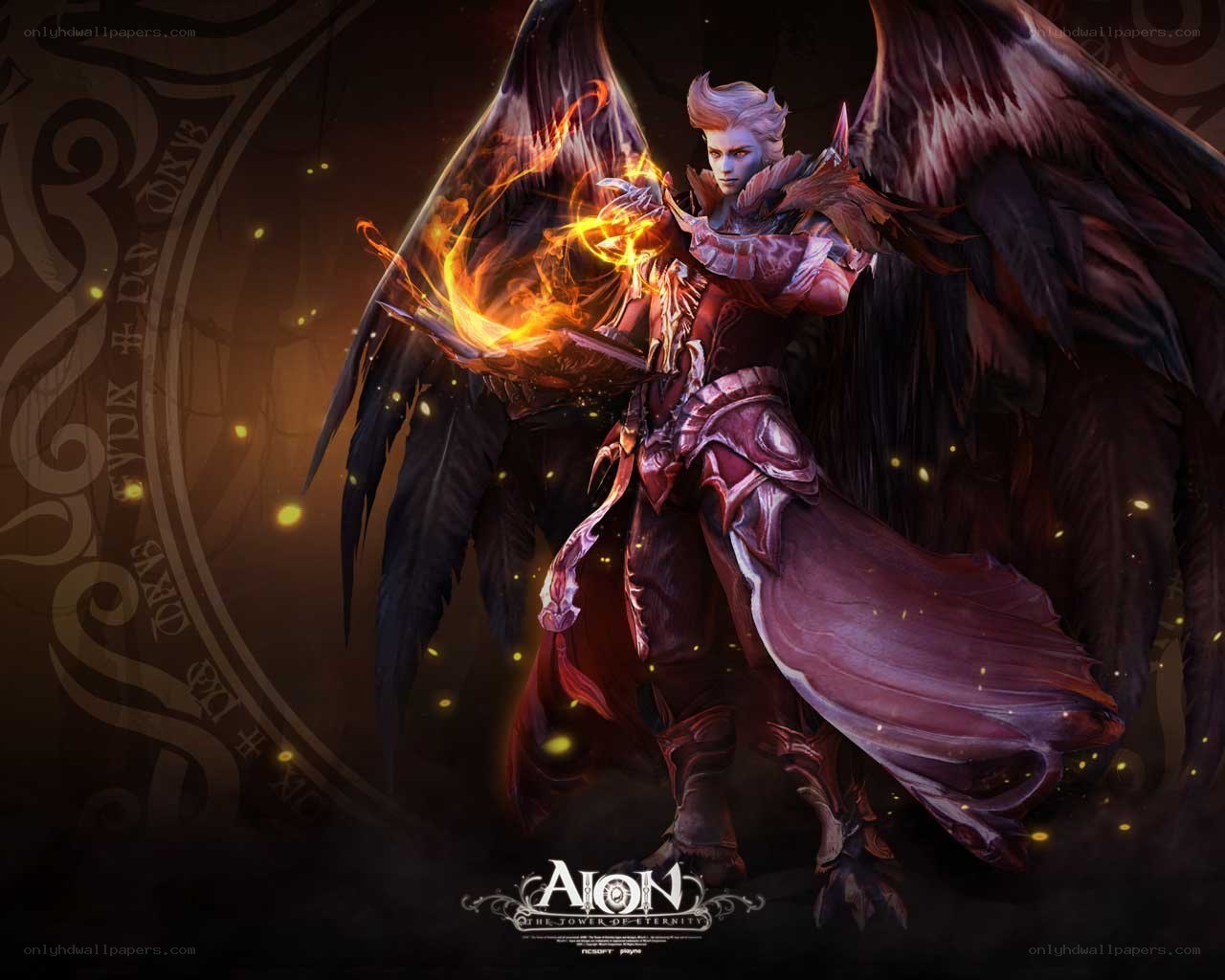 Aion character with fire magic