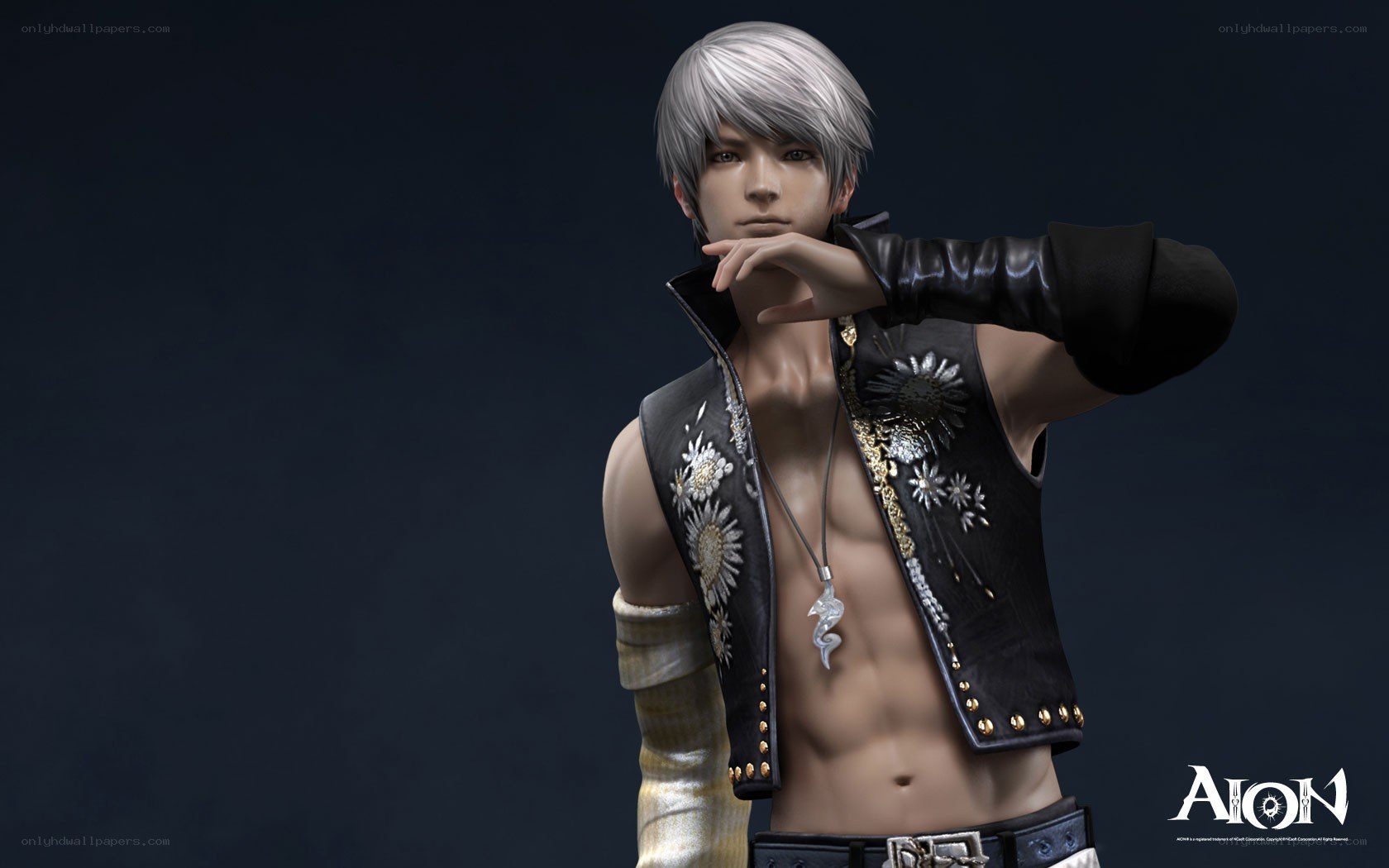 Aion character with silver hair
