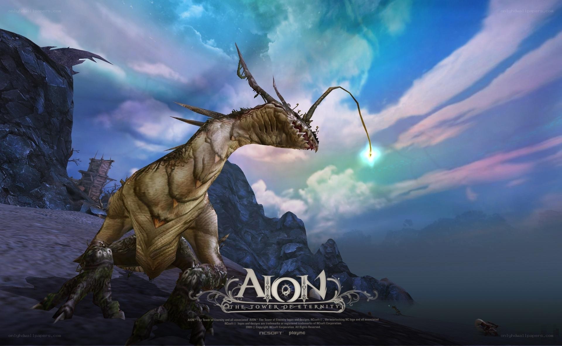Aion dragon in a fantasy landscape