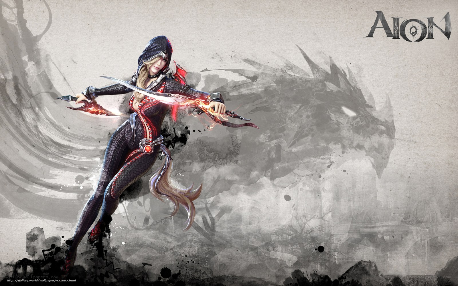 Aion female warrior character
