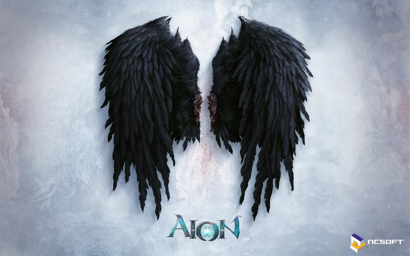 Aion game artwork with black wings