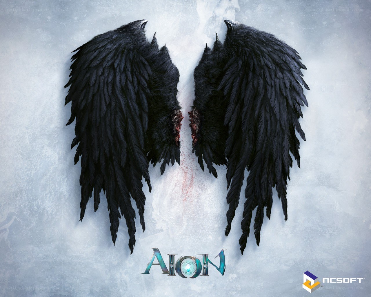 Aion game artwork with black wings