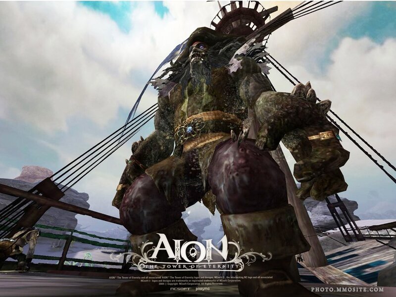 Aion game character on ship