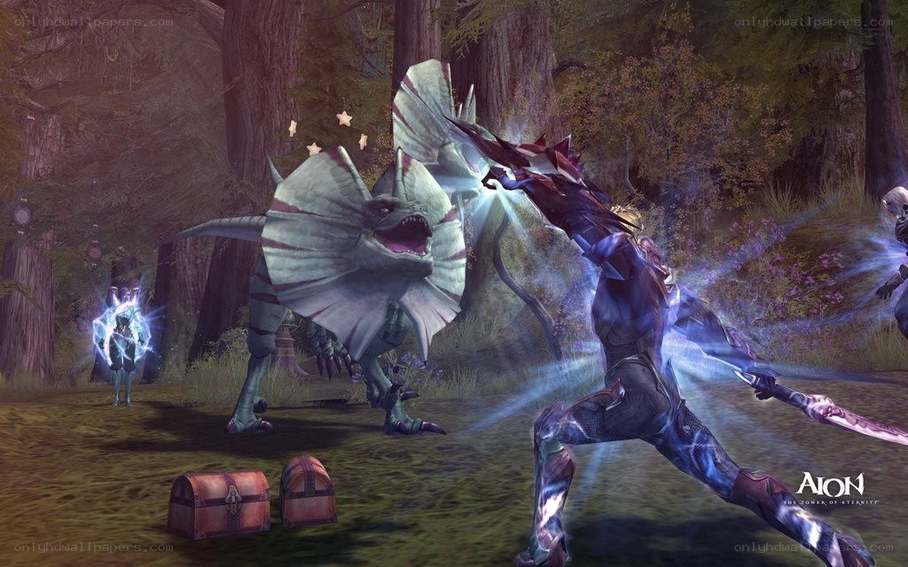 Aion game combat scene
