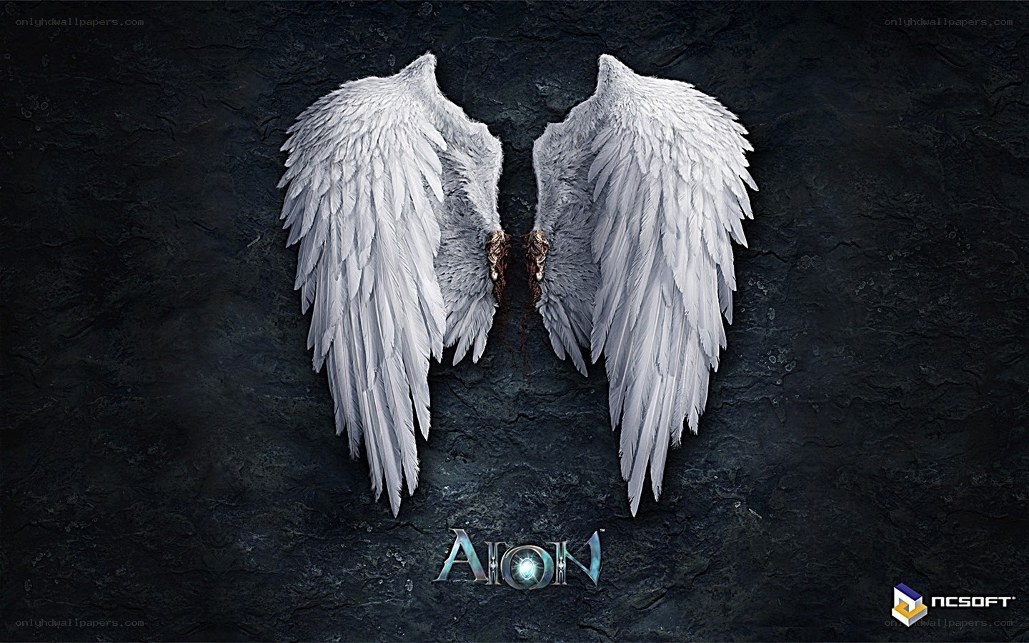 Aion game logo with angel wings