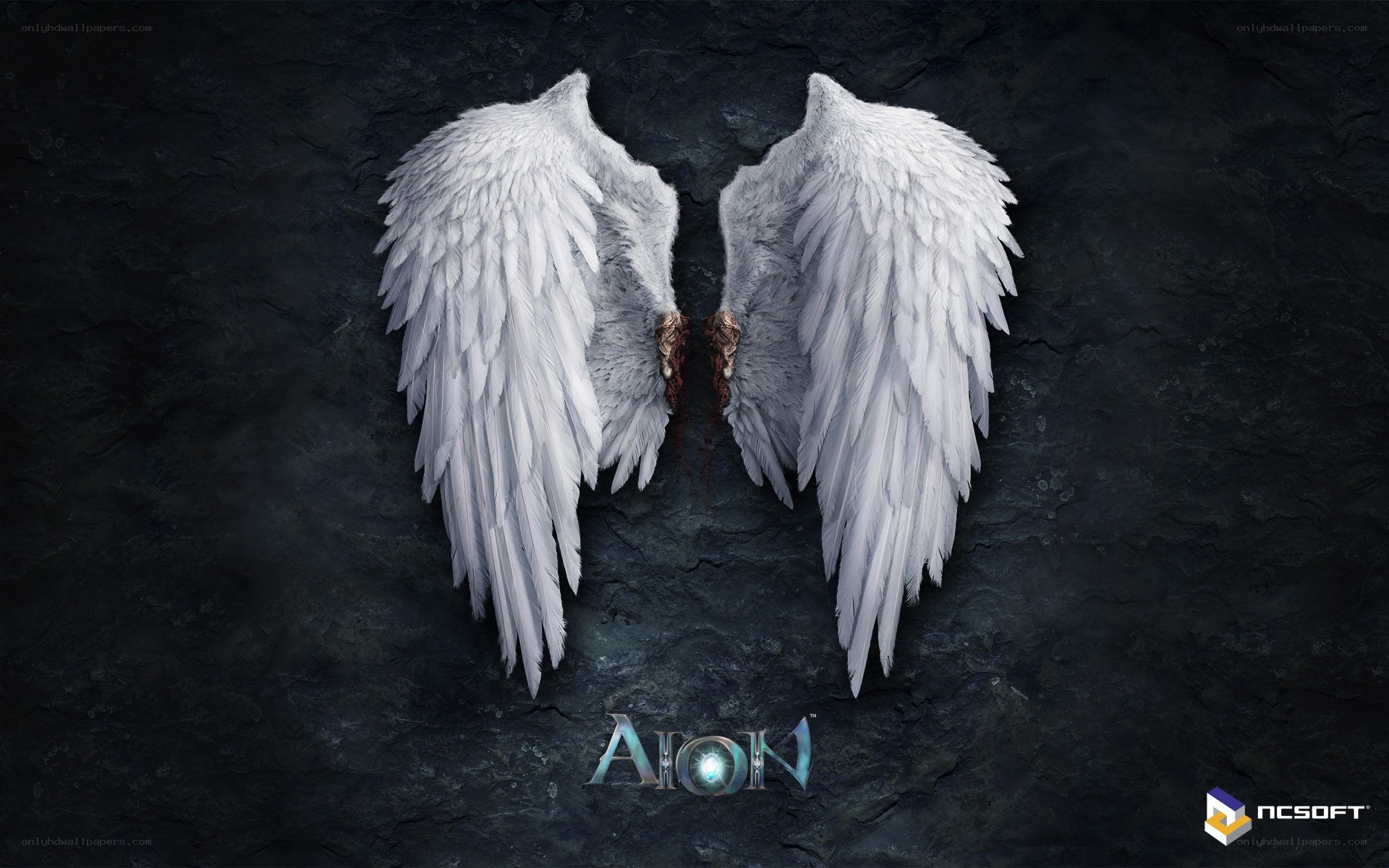 Aion game logo with angel wings