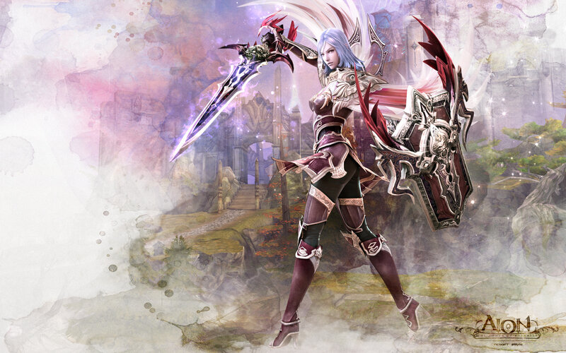 Aion warrior in fantasy armor