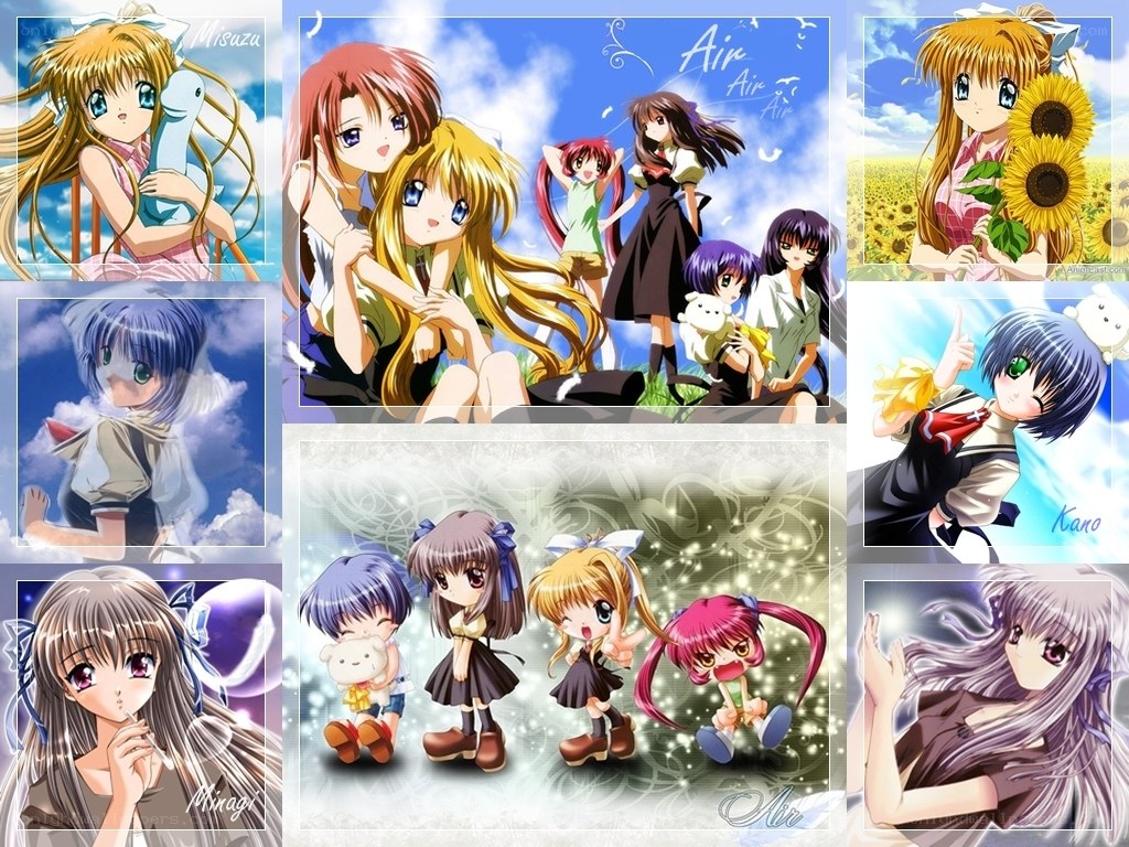 Air anime character collage