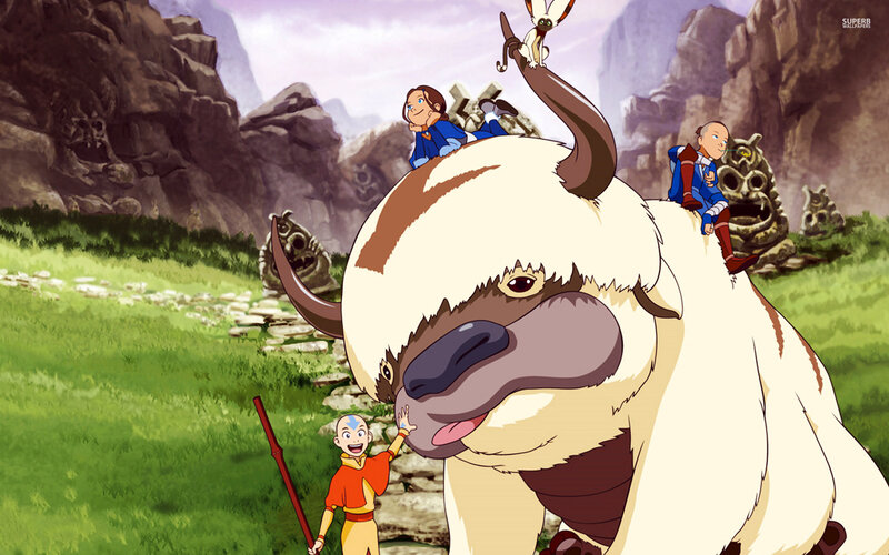 Air Bison with Children